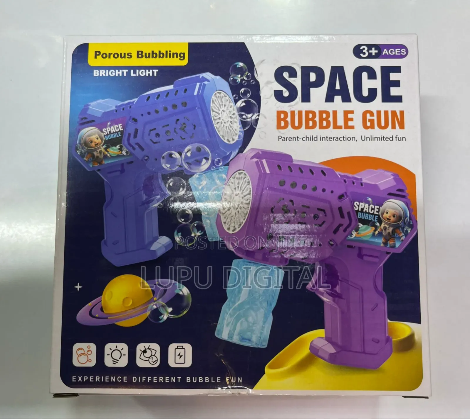 3+Ages Space Bubble Gun Available