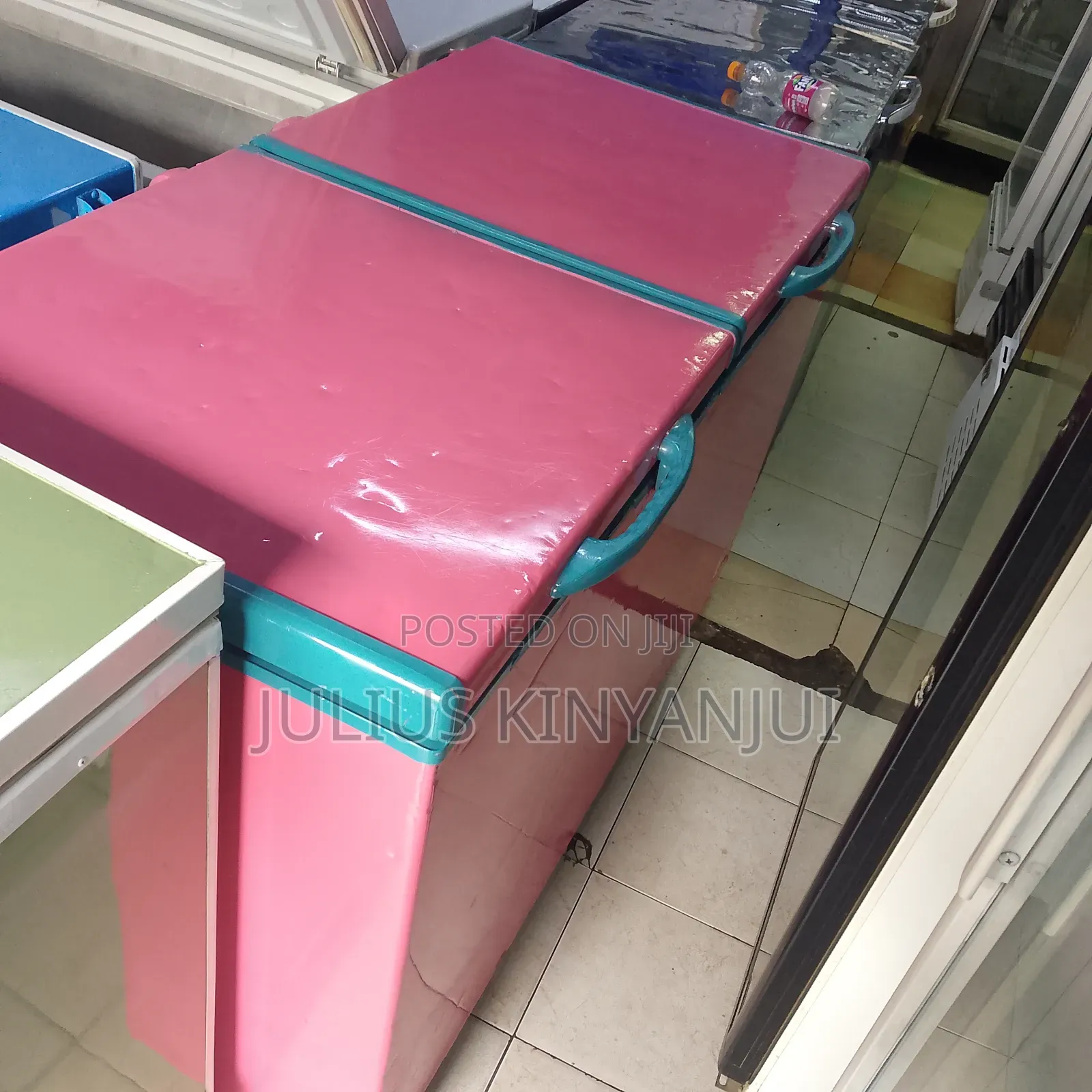 Pink Two Doors Chest Freezer
