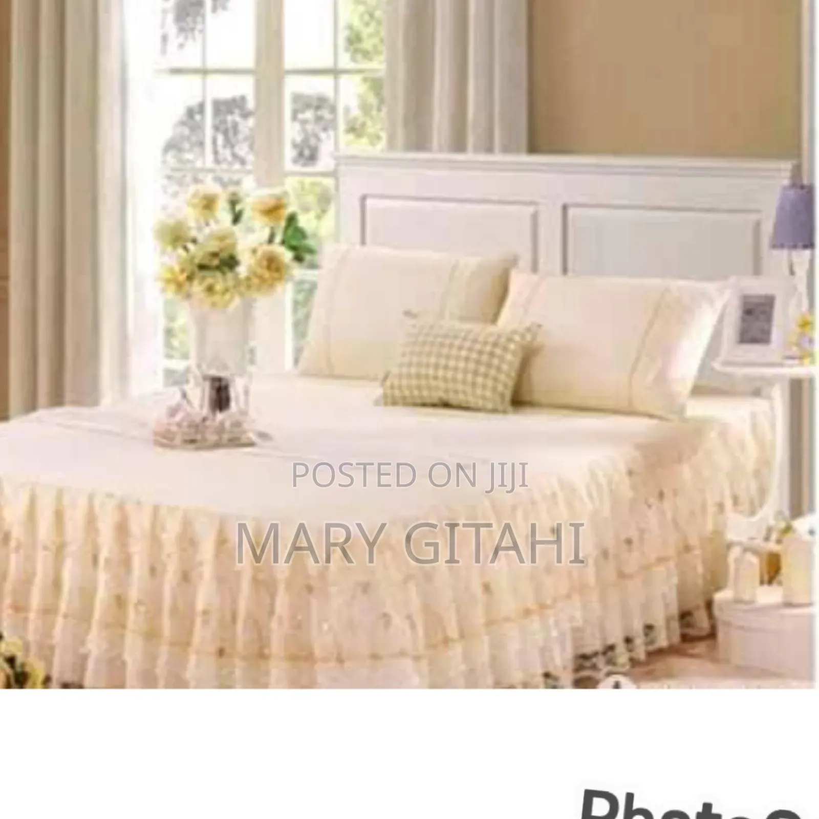 Cream Bedskirt