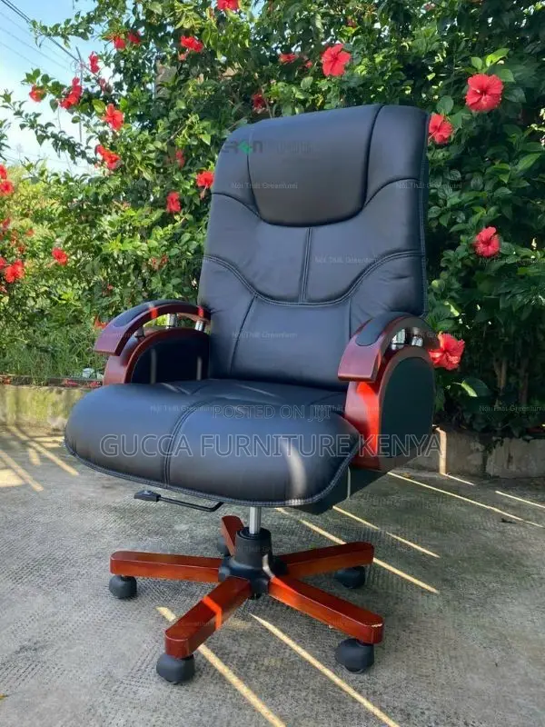 Office Chairs: Imported Leather Manager's Chair for Office