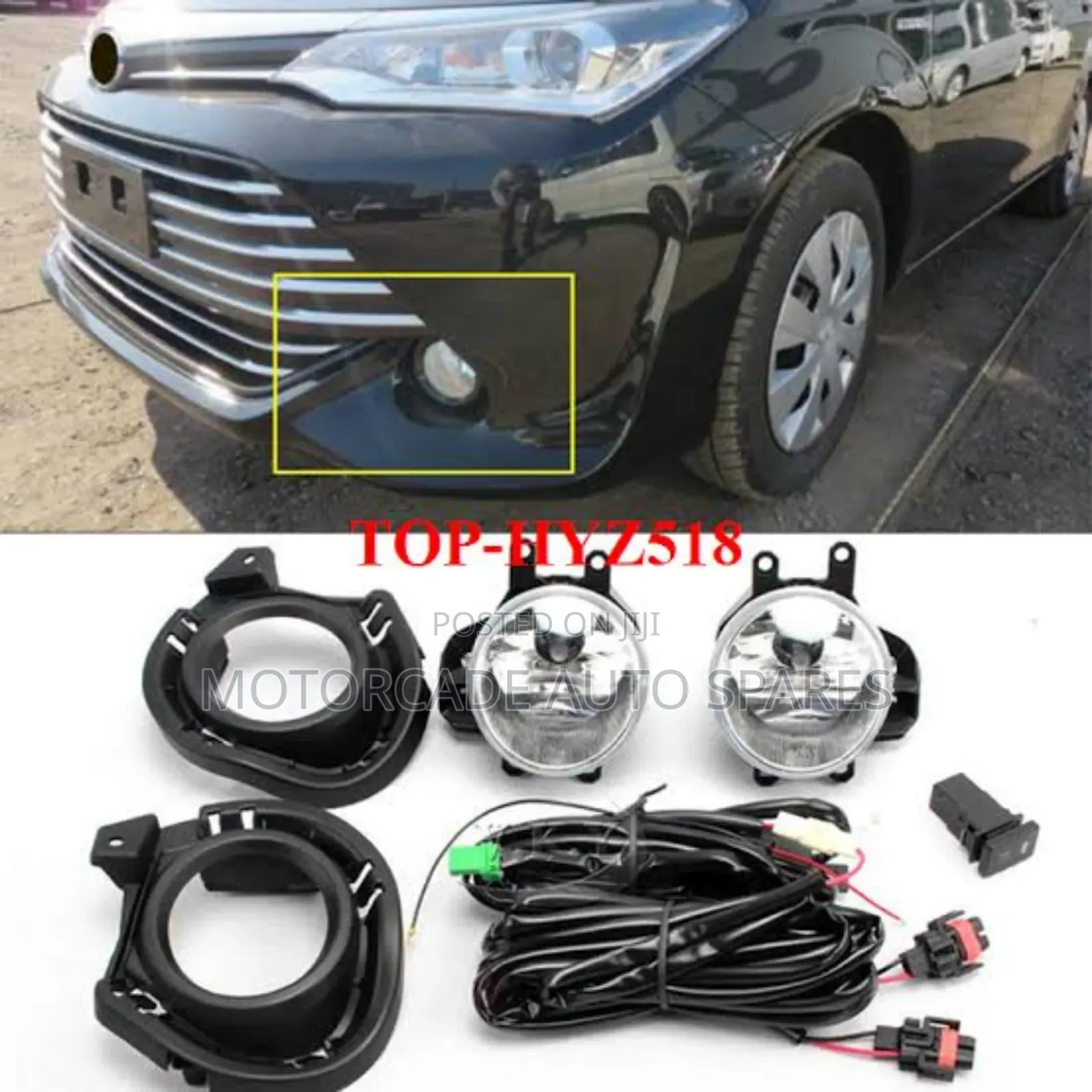 Toyota Fielder Axio 14_15_16 Fog Light Complete With Wiring