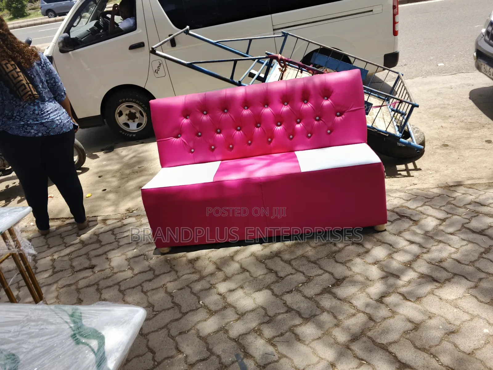 Leather Waiting Bench