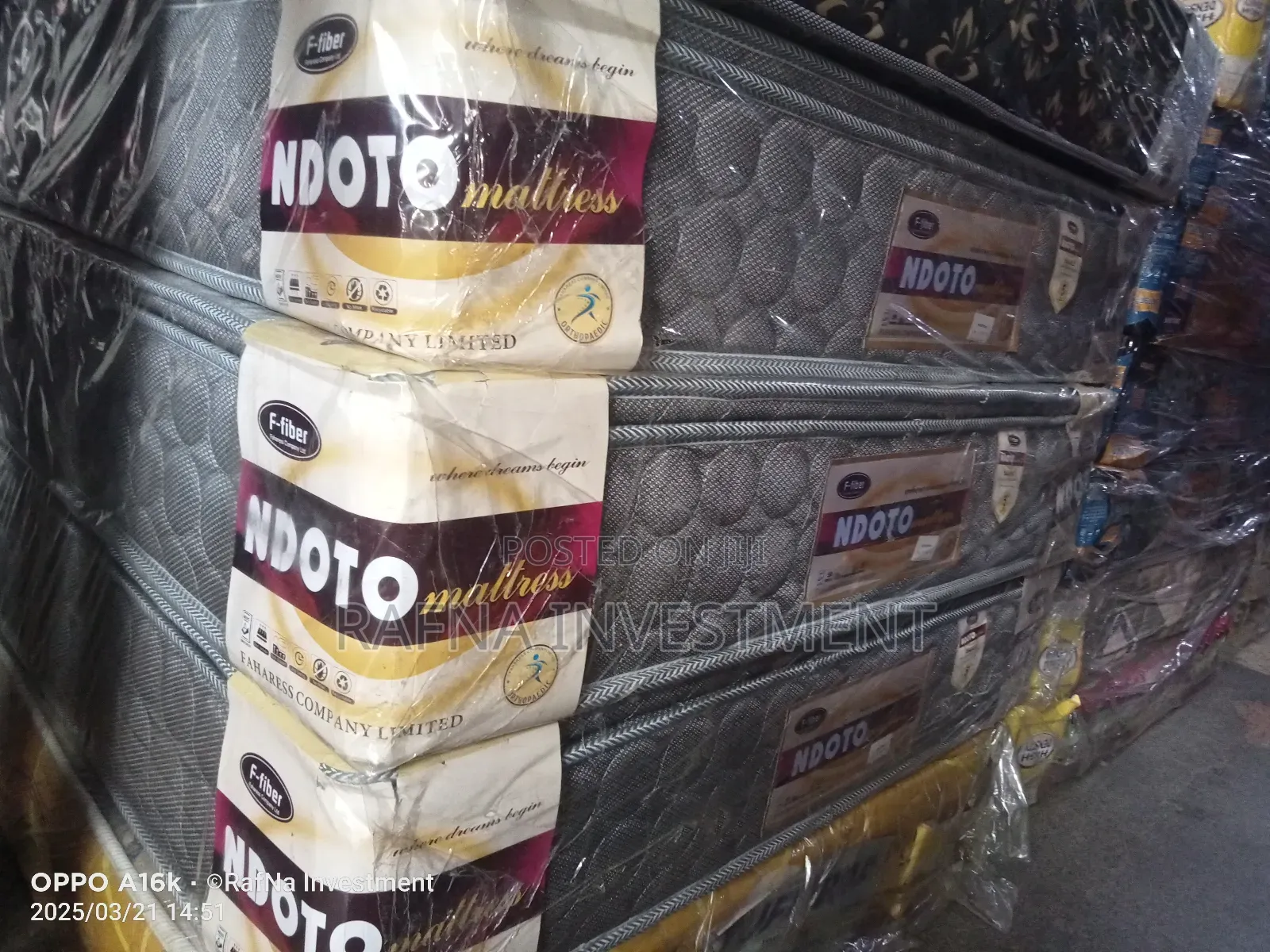 Ndoto Mattress Orthopedic +2-Free Fiber Pillows