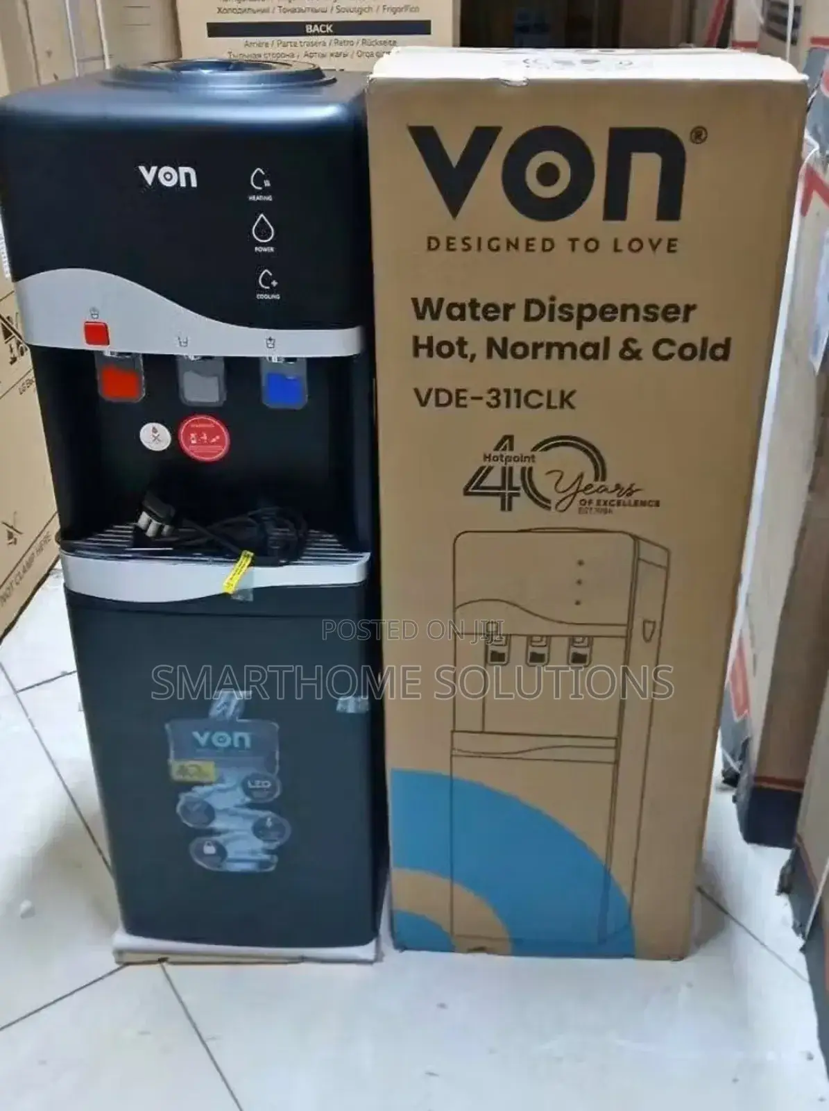 Von Hotpoint 3 Taps Water Dispenser With Child Lock