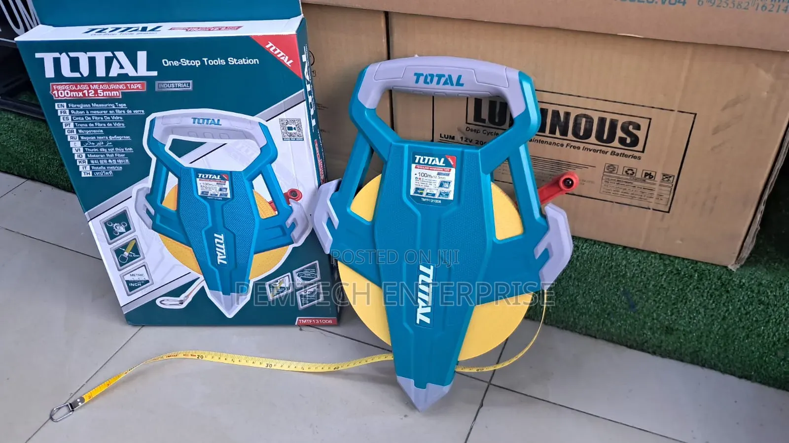 100m Total Fibreglass Measuring Tape