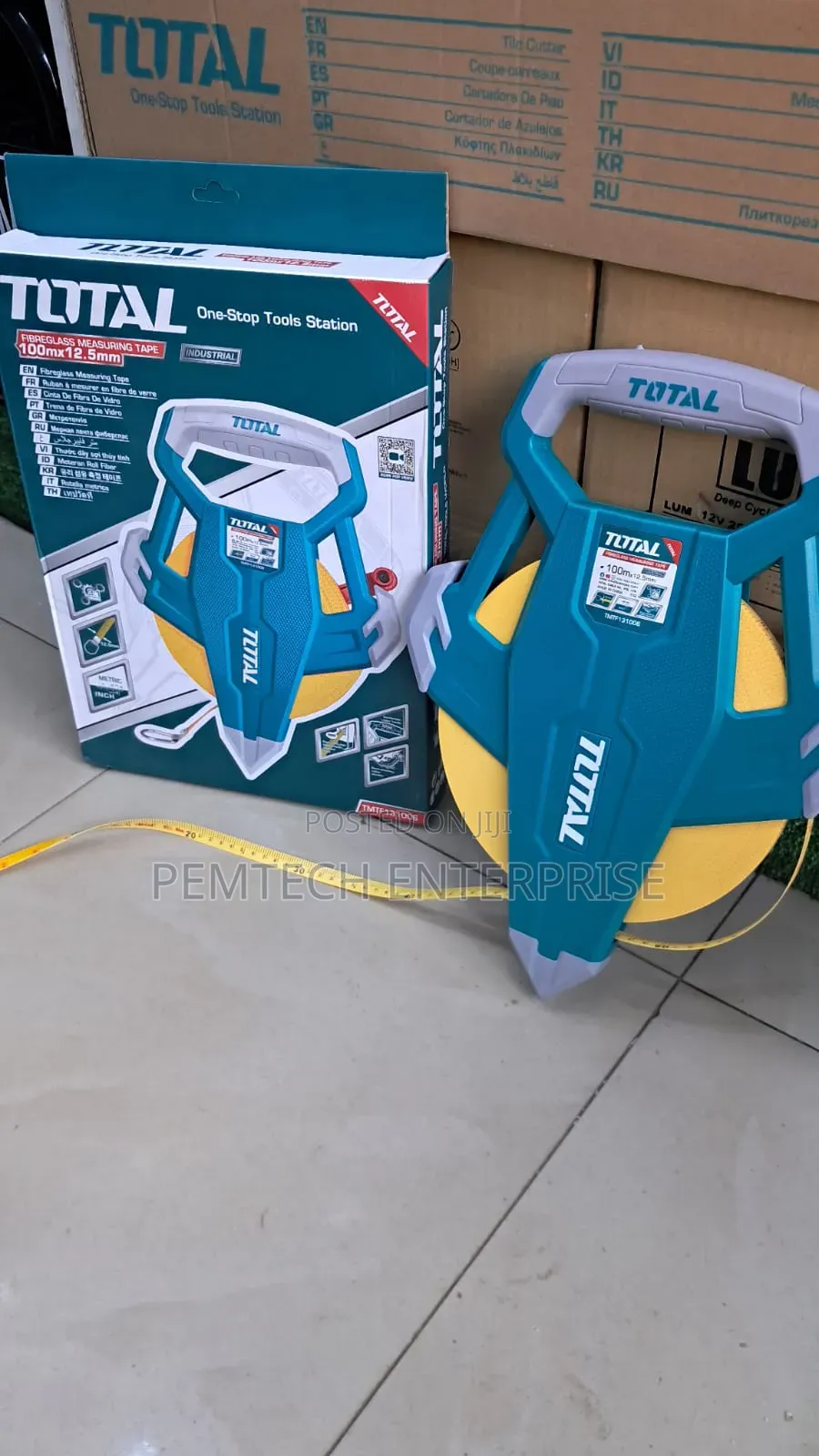 100m Total Fibreglass Measuring Tape