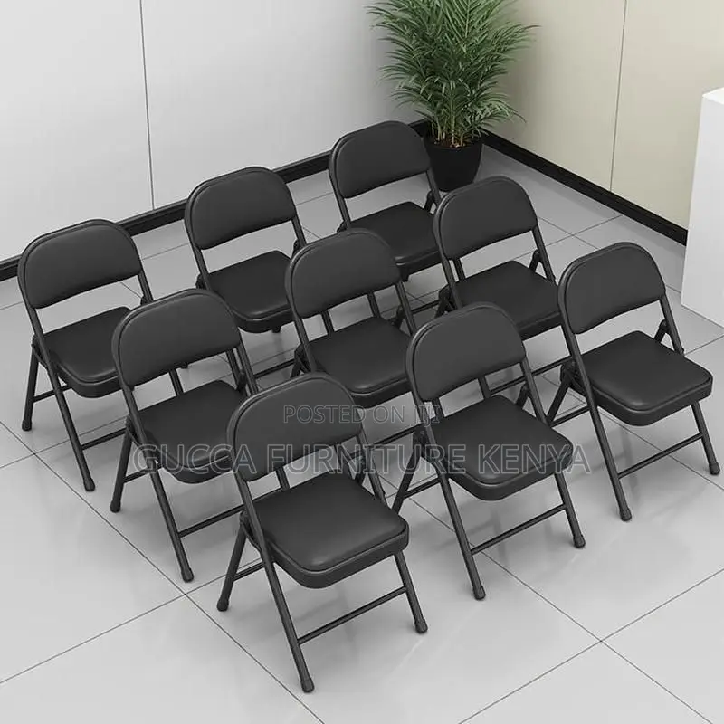 Office Chairs: Steel Amless Non-Swivel Foldable Chair