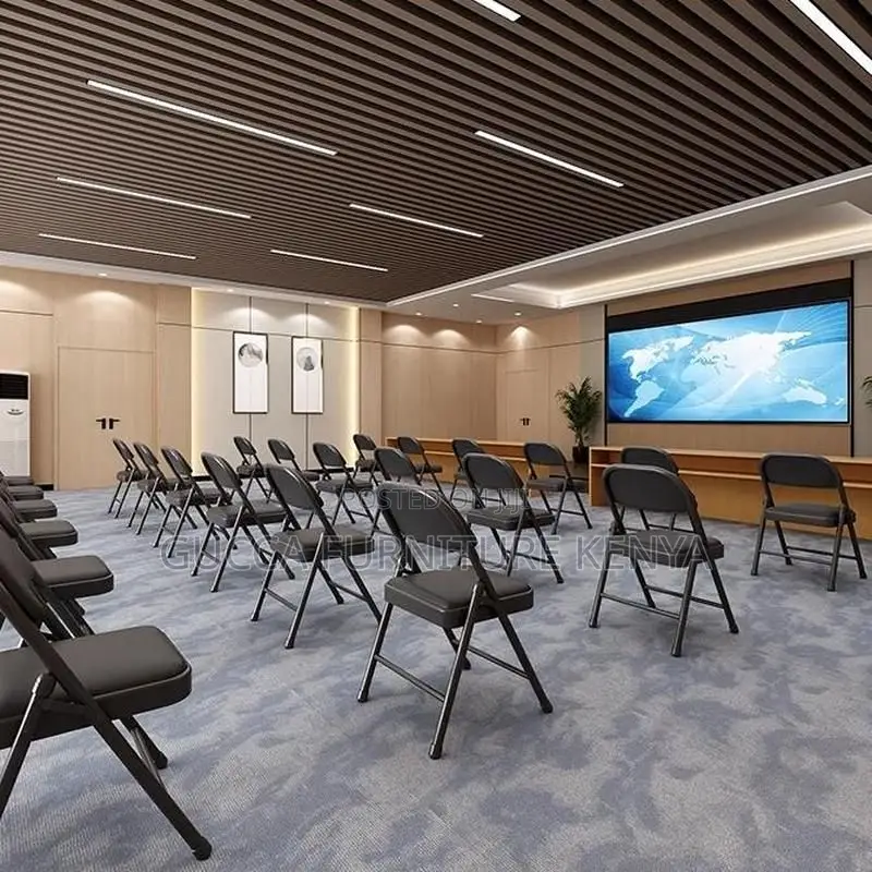 Office Chairs: Steel Amless Non-Swivel Foldable Chair
