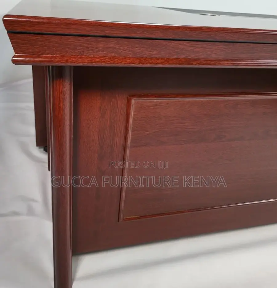 Office Tables:Mahogany Executive Office Desk With Pedestal