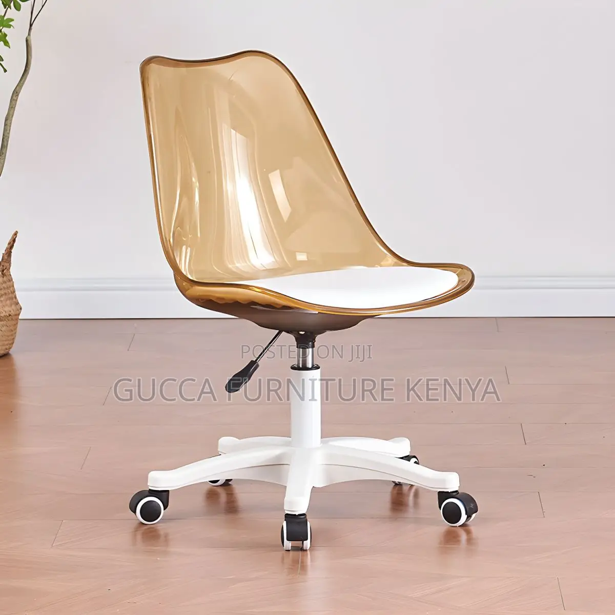 Home Chairs:Liftable and Rotating Office Stool With Backrest