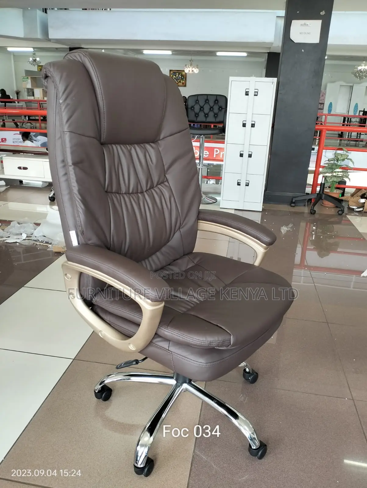 Office Chairs; High-Back Executive Office Leather Seat