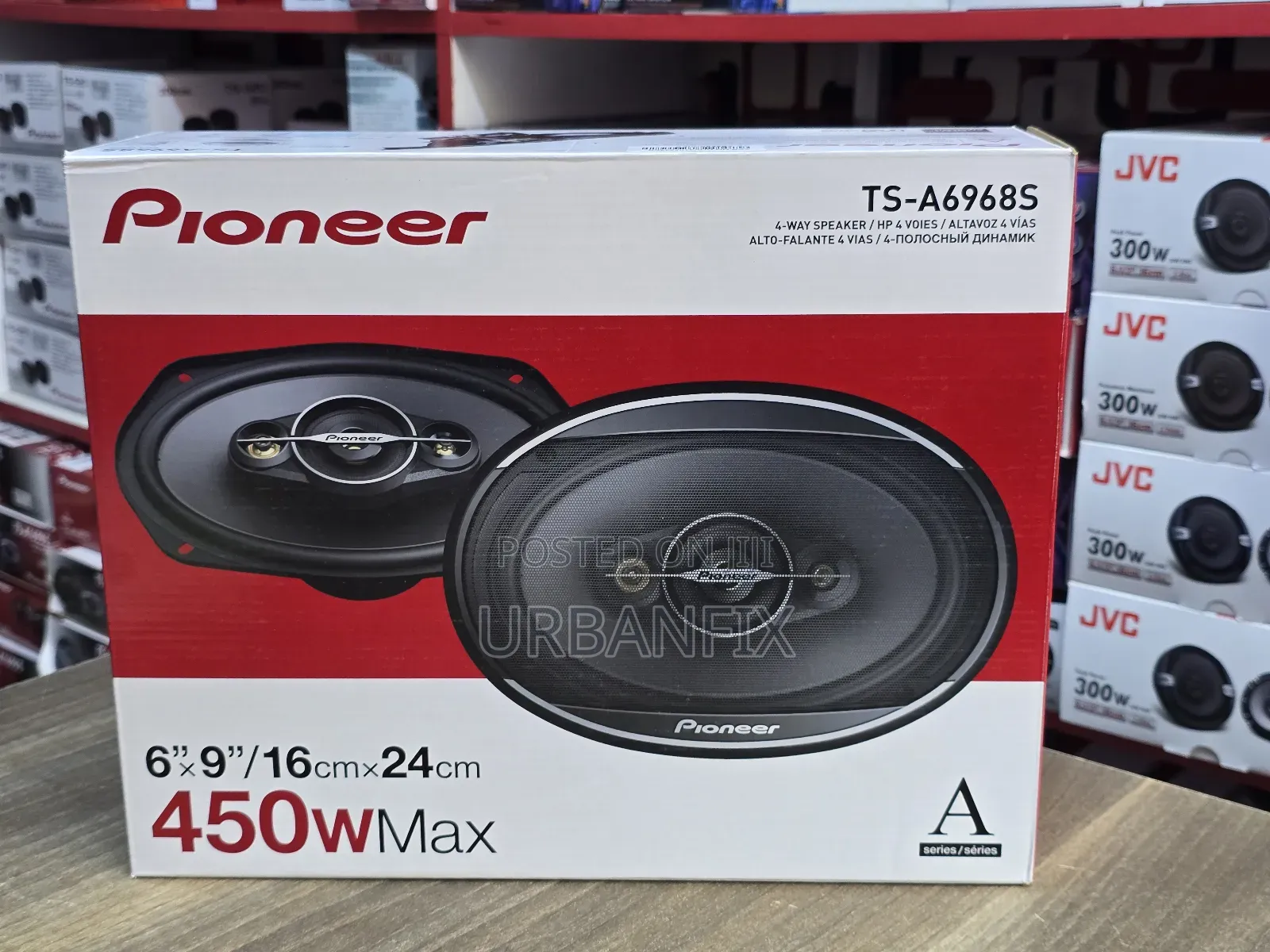 Pioneer 450watts(90watts Rms) 6 by 9 Oval Midrange Speakers