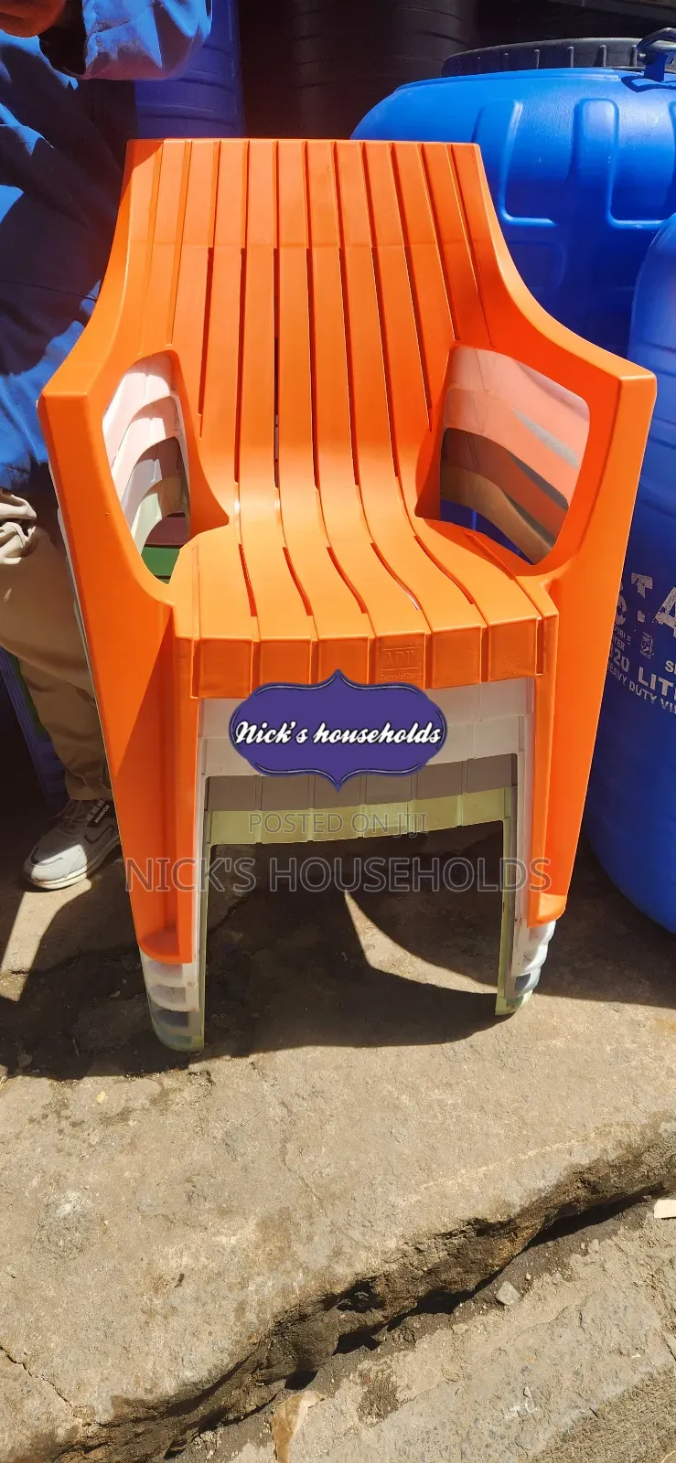 Plastic Chairs With Long Arms and High Backrest