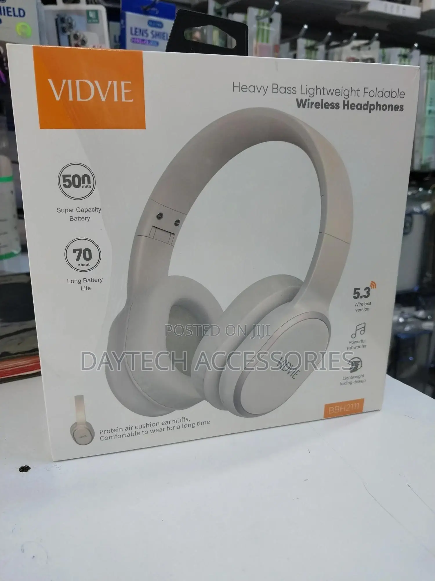 Vidvie Heavy Bass Lightweight Foldable Wireless Headphones