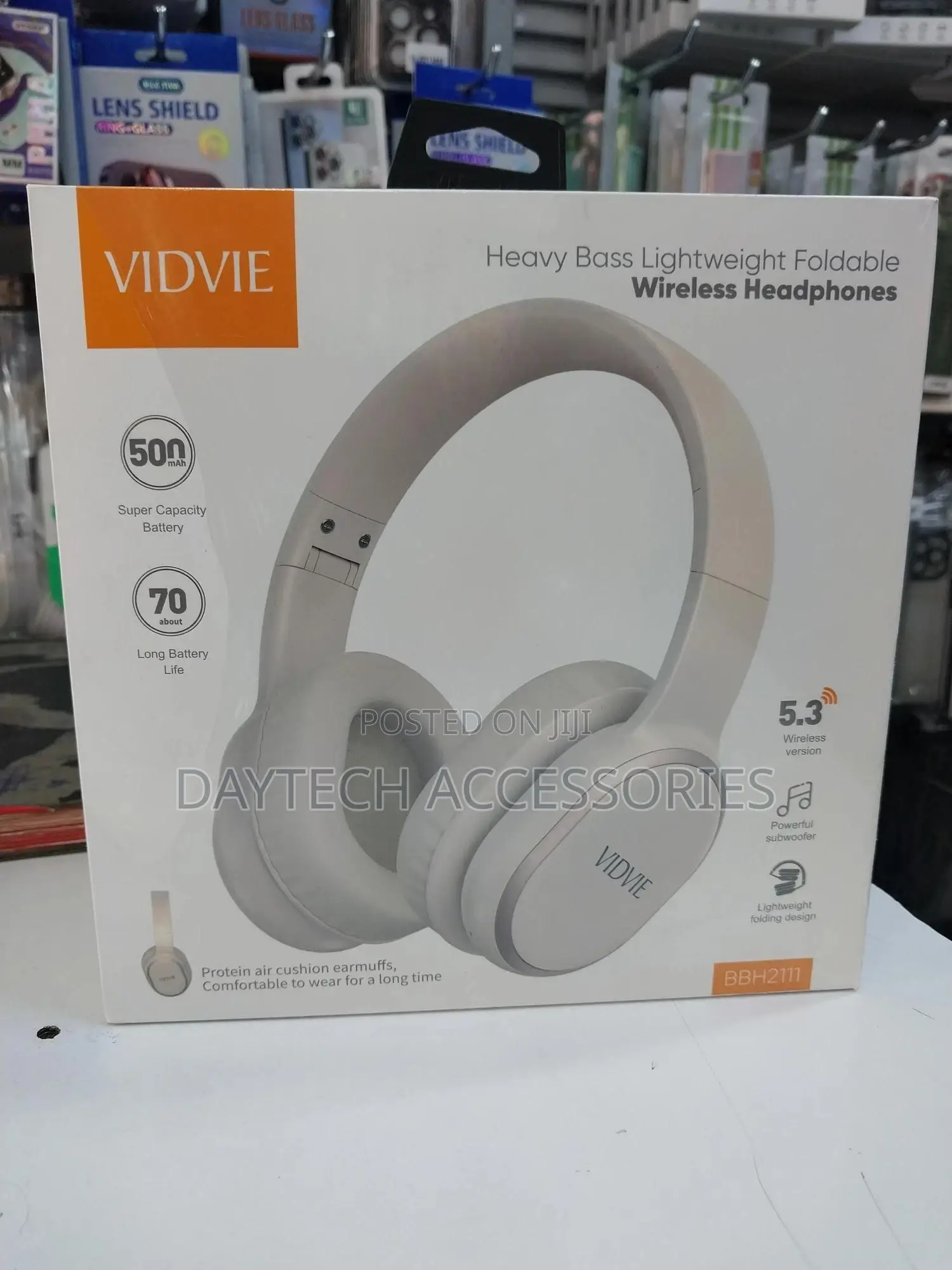 Vidvie Heavy Bass Lightweight Foldable Wireless Headphones