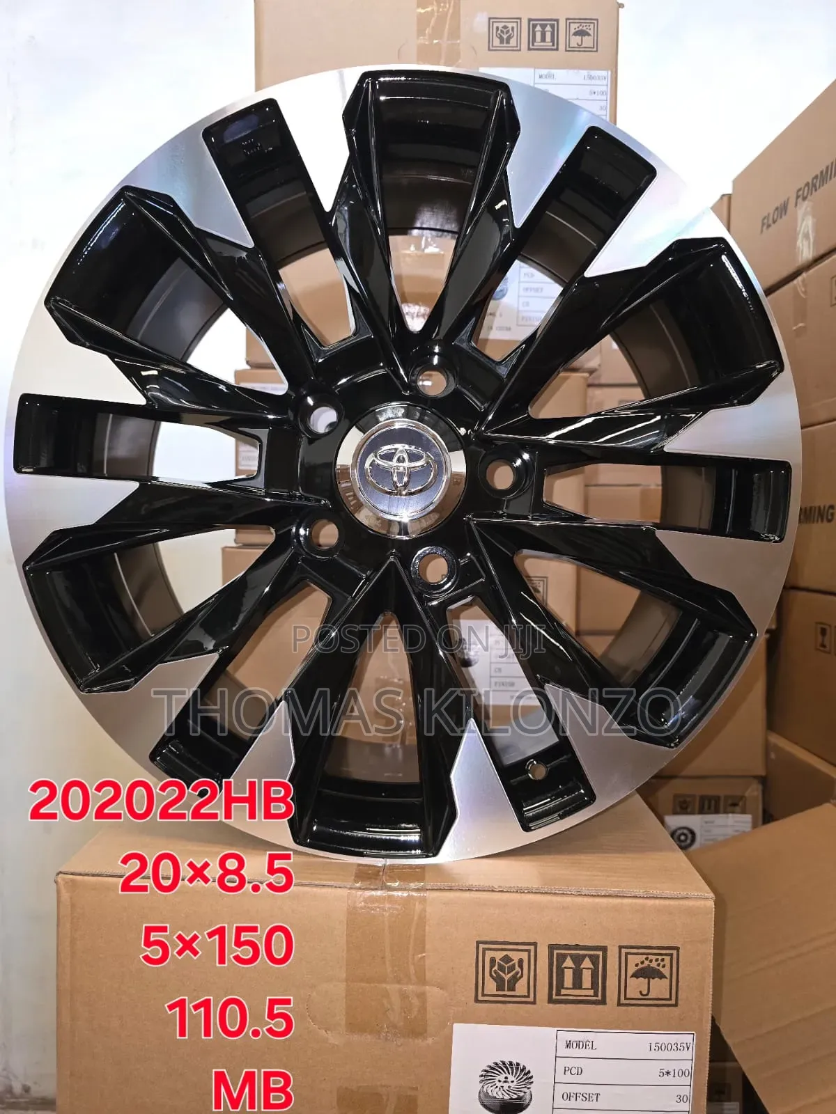 Size 20 Toyota Landcruiser V8 Rims