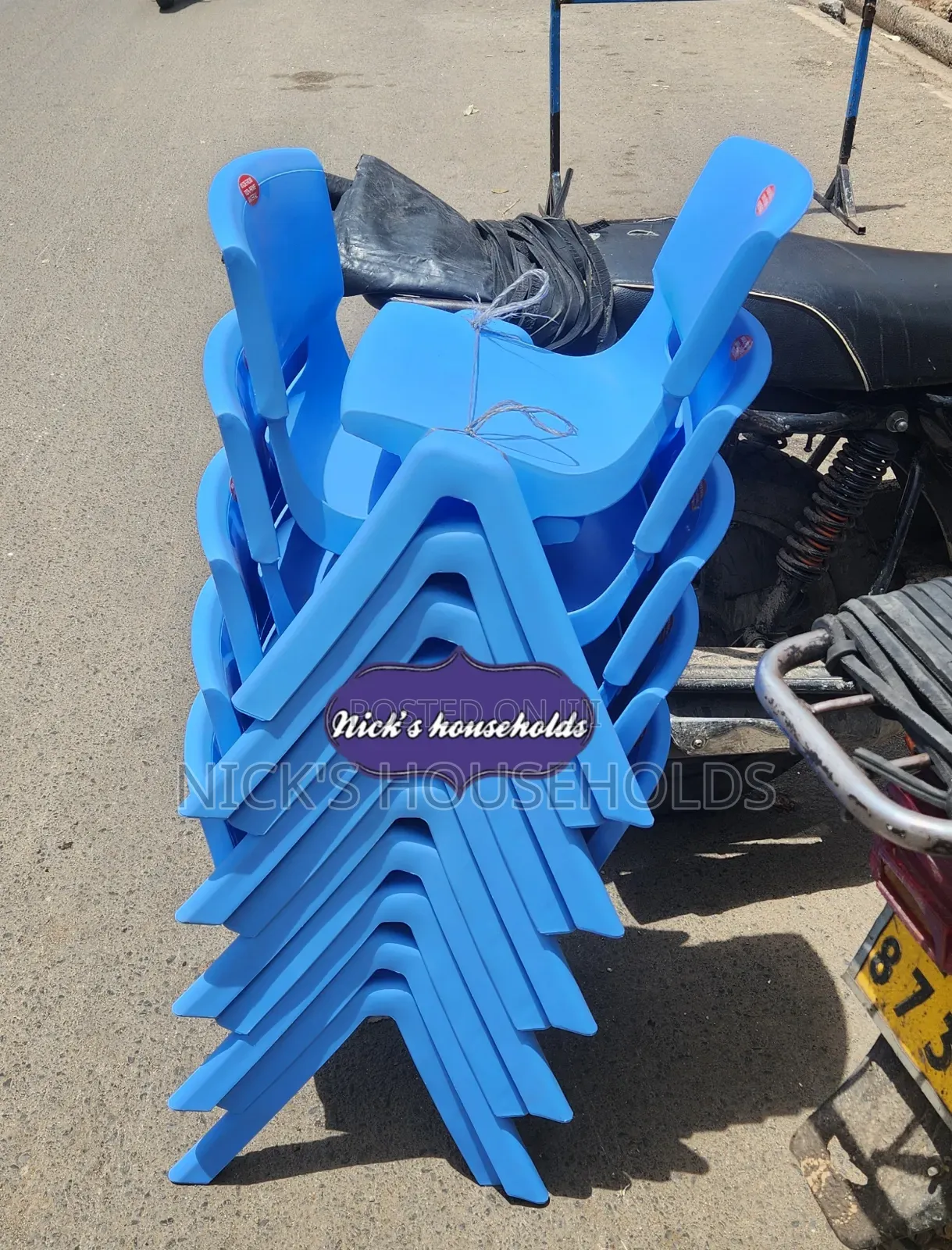 Light Blue Babies Plastic Chair, Kindergarten Plastic Chairs