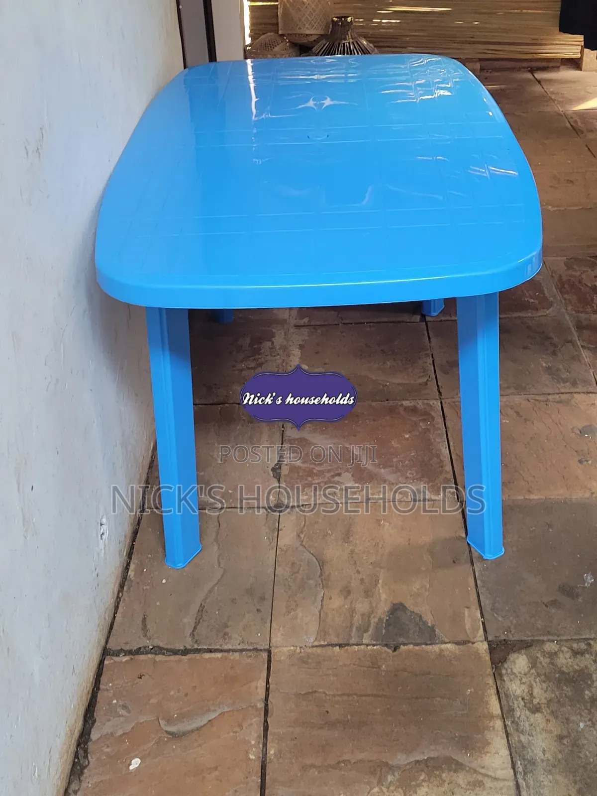 Six Seater Plastic Table With 4 Strong Plastic Legs