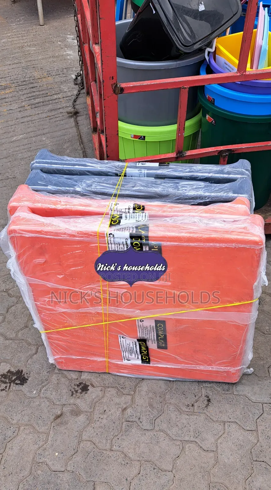 Complast Plastic Table With Metallic Legs