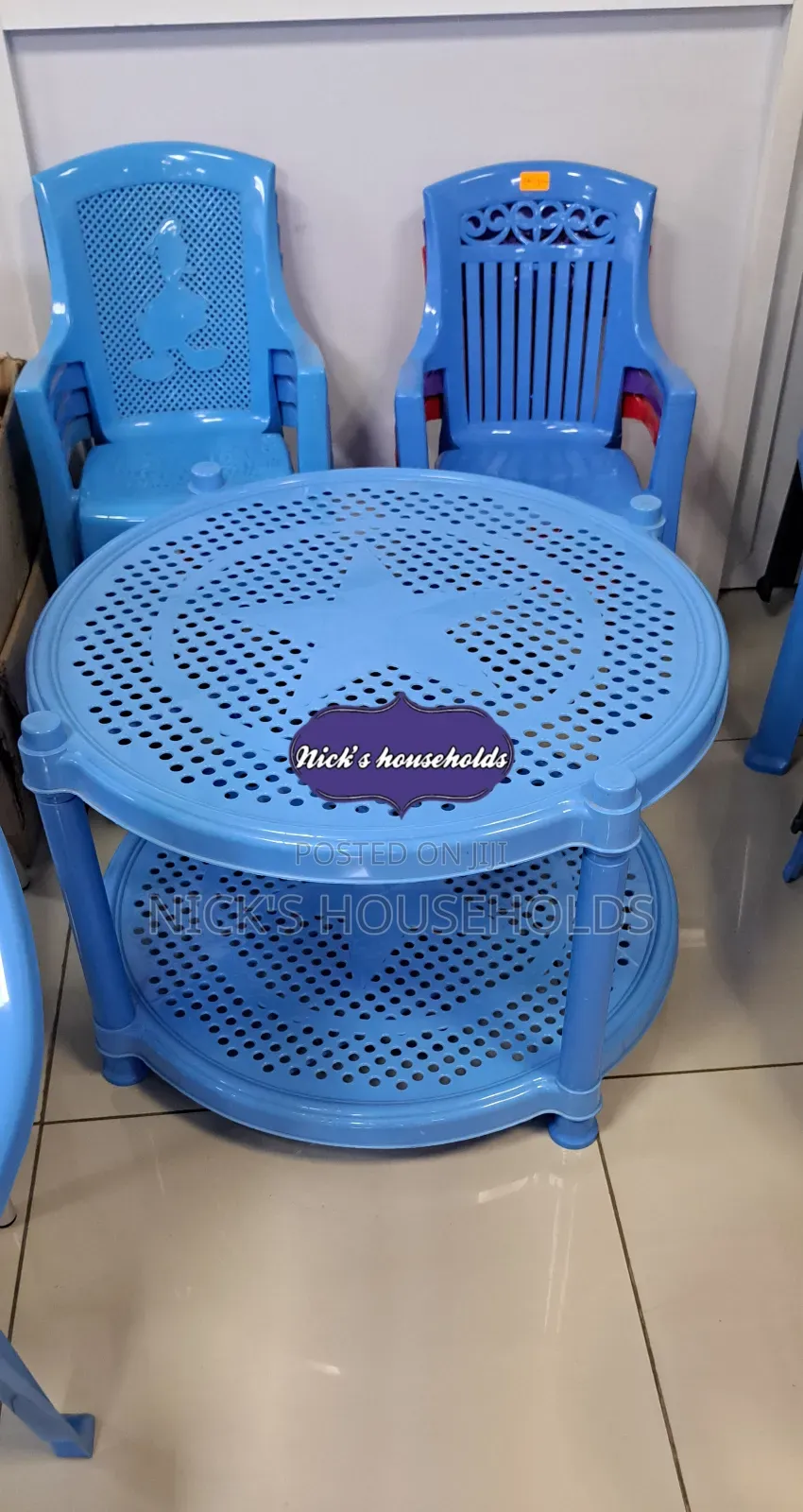 Round Plastic Table, Double Decker