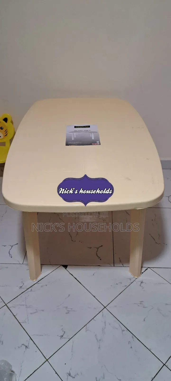 Spacious Rectangular Plastic Table for Big Family