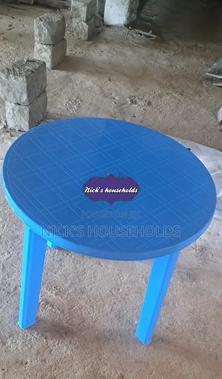 Multipurpose Round Plastic Table, Plastic Table With Sturdy