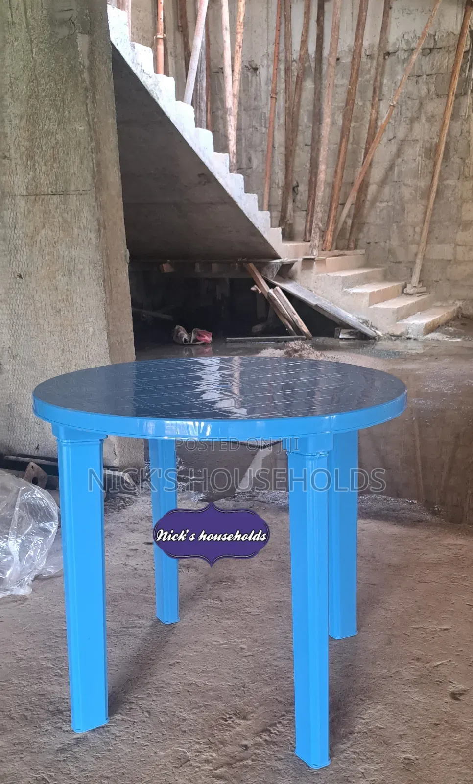 Multipurpose Round Plastic Table, Plastic Table With Sturdy