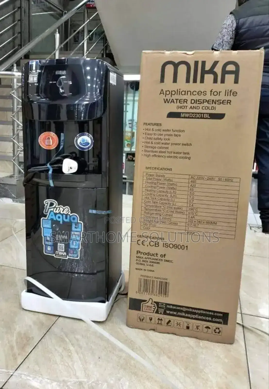 Brand New Mika Hot and Cold Water Dispenser (Mwd2303b)