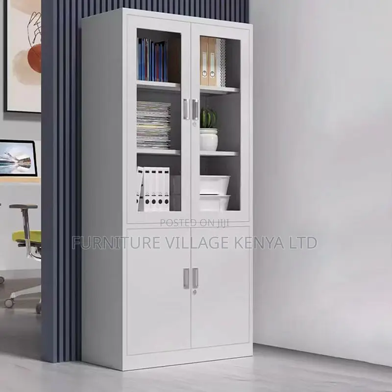 Contemporary White Steel Office Storage Cabinet