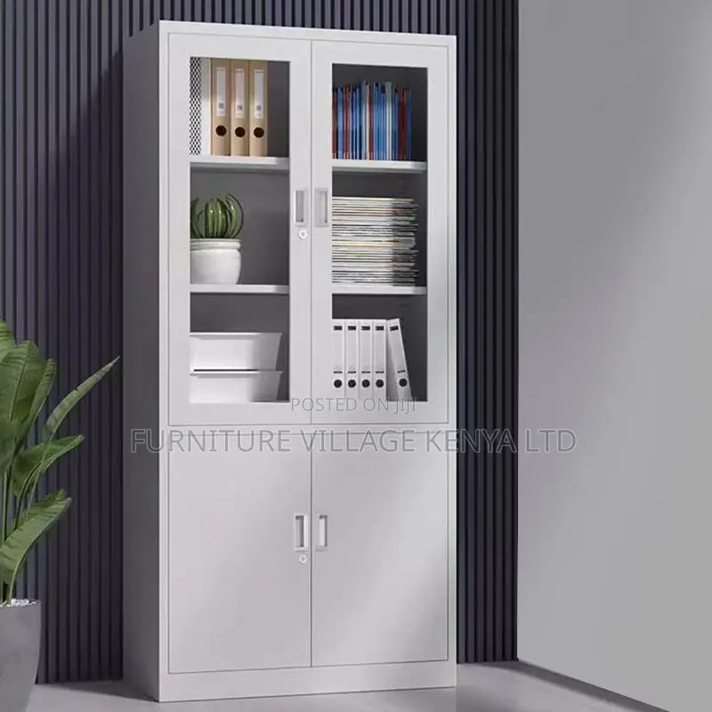 Contemporary White Steel Office Storage Cabinet