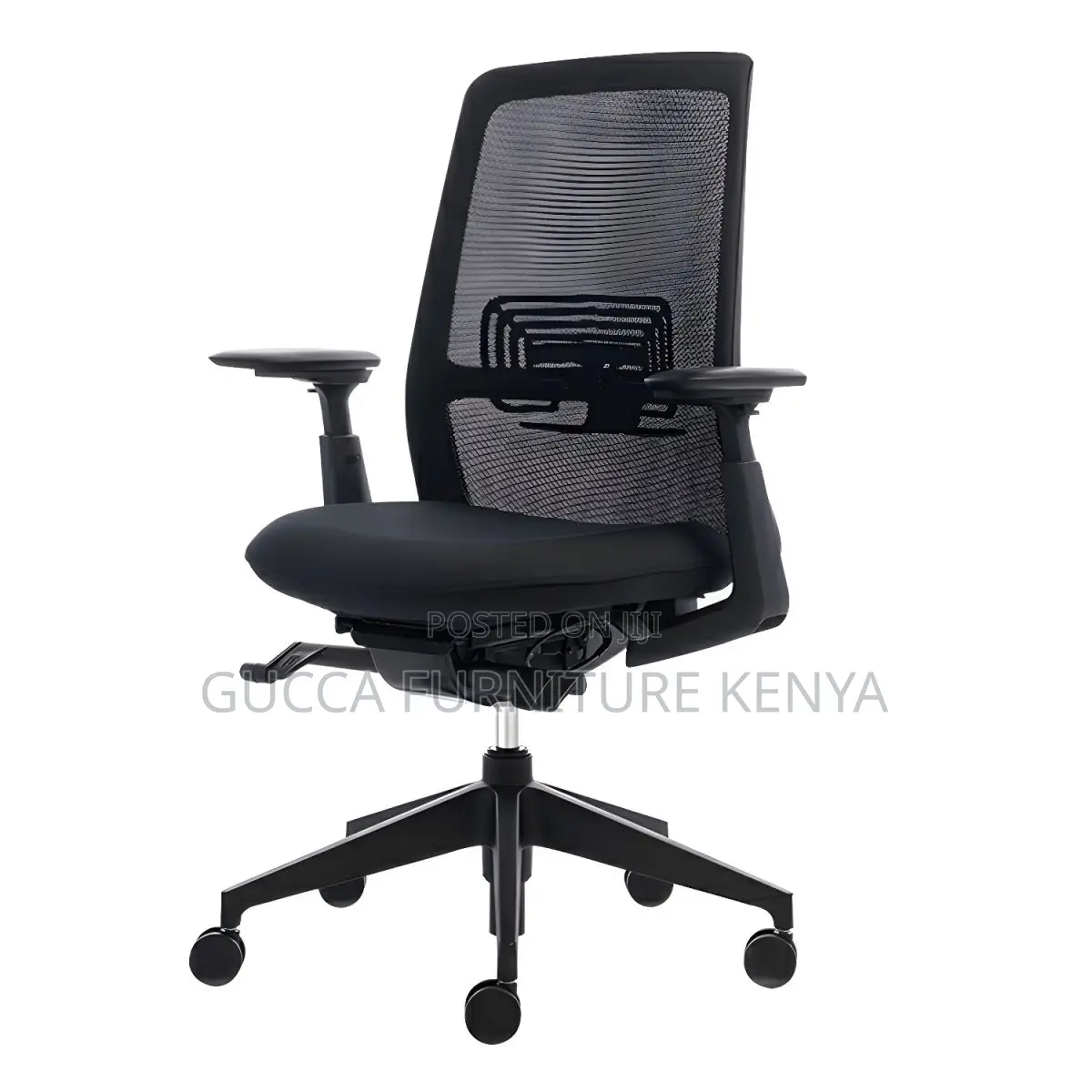 Office Chairs:Simple Mesh Chair Withadjustable Arms Swivel