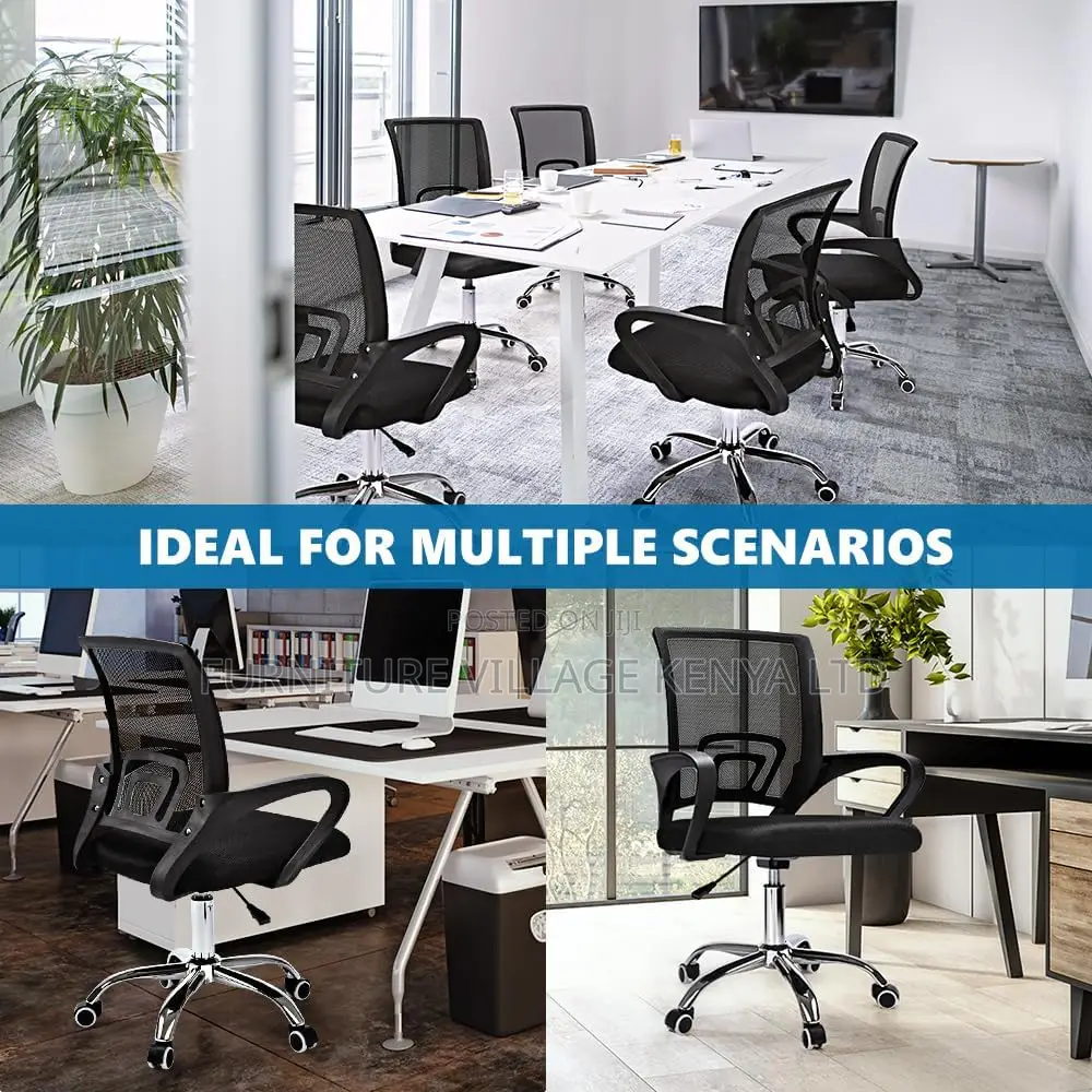 Adjustable Height Breathable Mid Back Swivel Chair