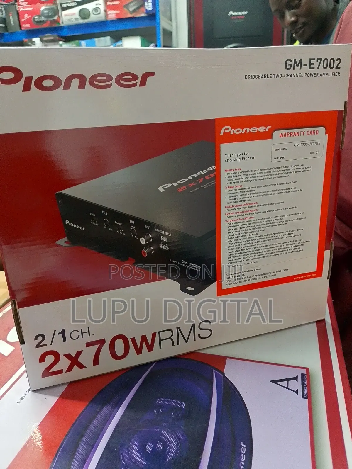Pioneer Bridgeable 2 Channel Power Amplifier 2*70w