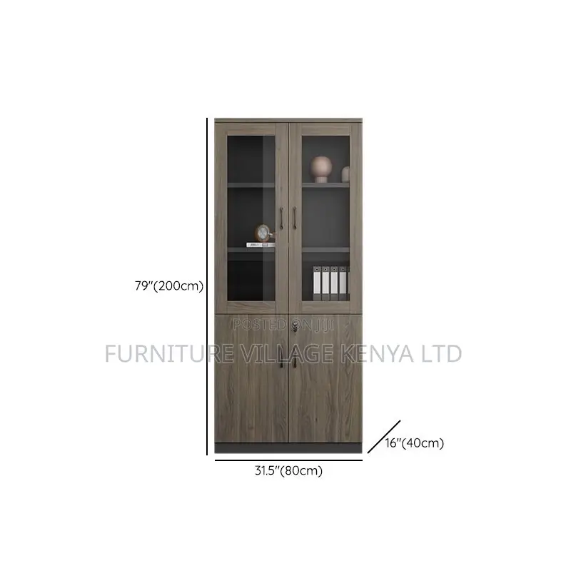 Office Cabinets; 3-Door Executive Wooden Cupboard