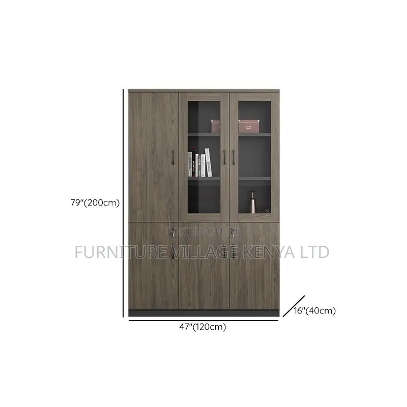 Office Cabinets; 3-Door Executive Wooden Cupboard