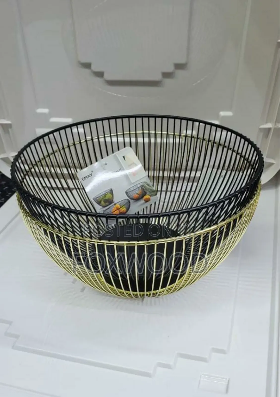 Metallic Golden Fruit Basket7