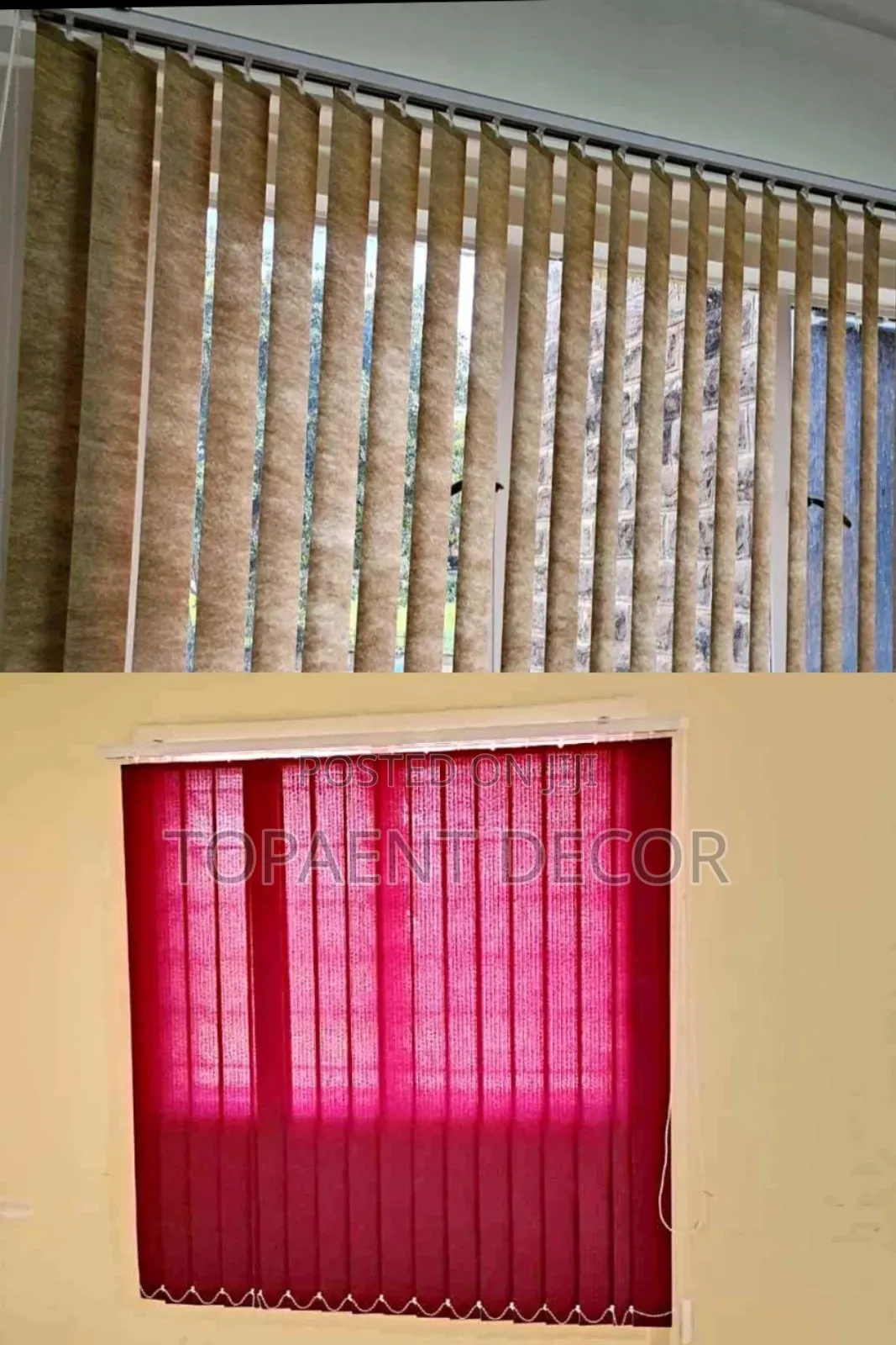 Maroon and Brown Office Window Blinds Office Window Curtains