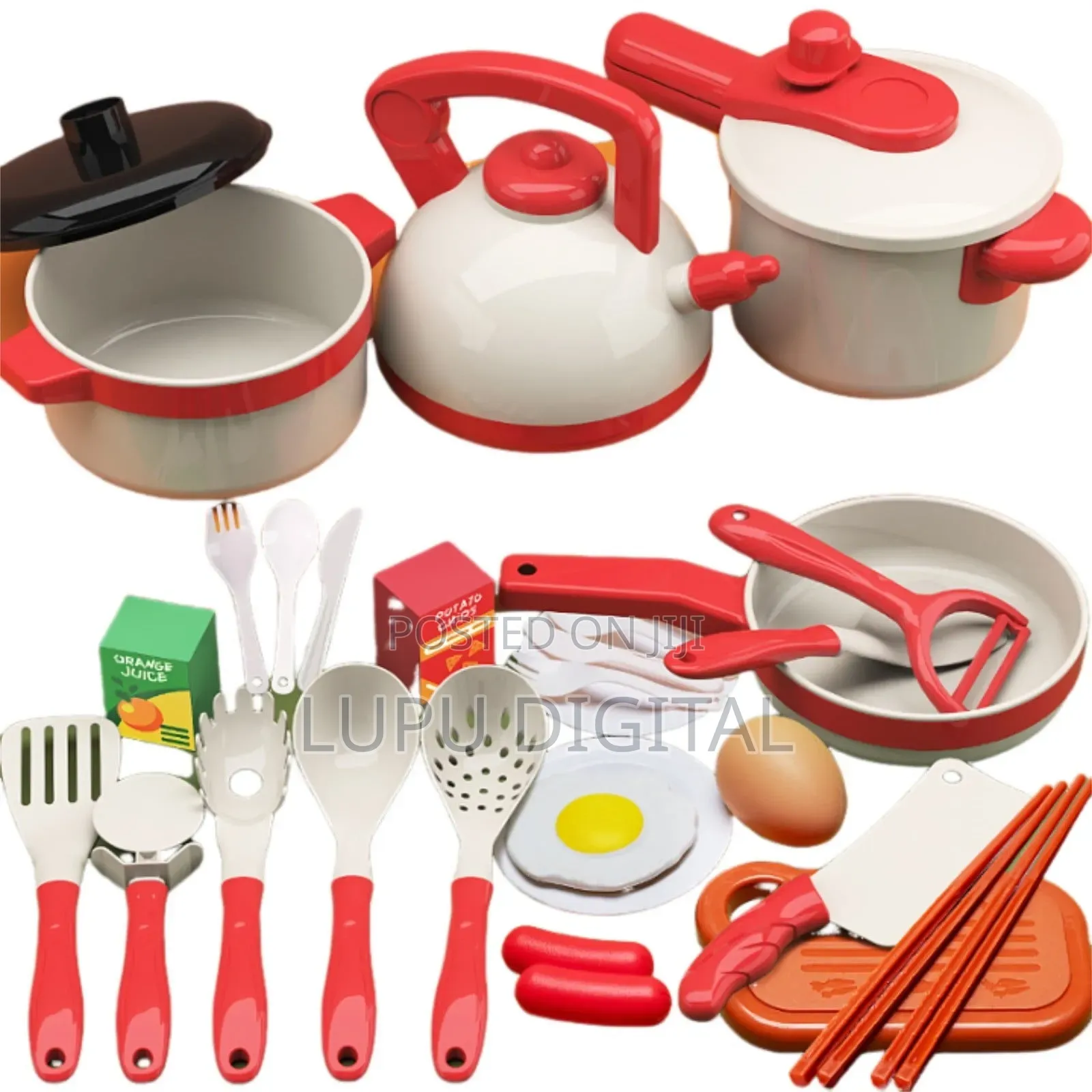 31-Piece Kitchen Play Set Complete Kitchen Toys Set
