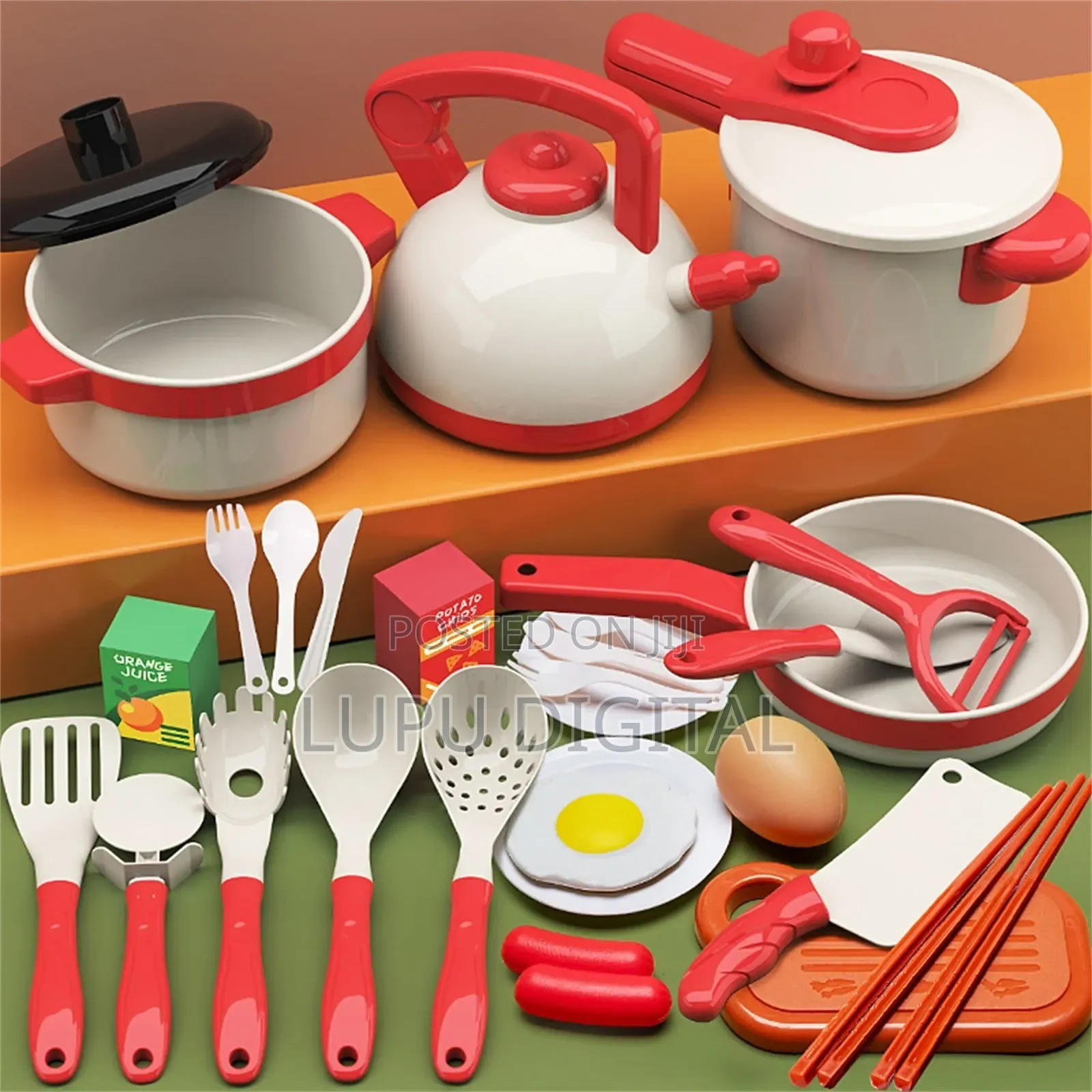 31-Piece Kitchen Play Set Complete Kitchen Toys Set