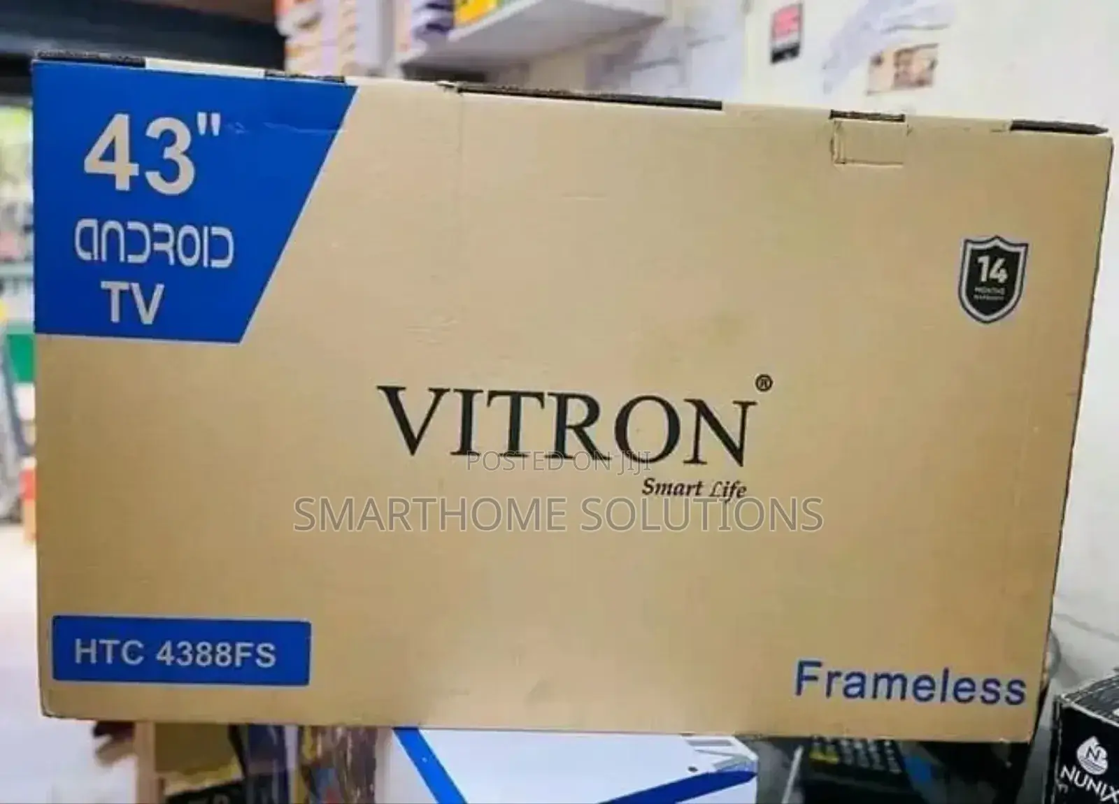 Vitron 43 Inches Smart Tv,Htc4388fs Frameless Bt Enabled