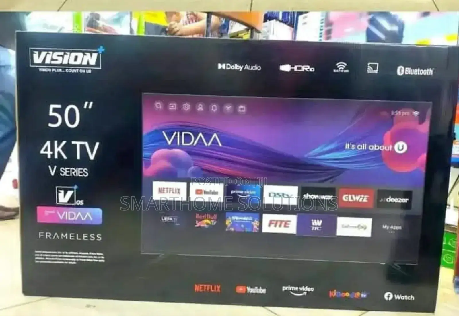 Vision 50 Inches Flameless Smart Android Tv.