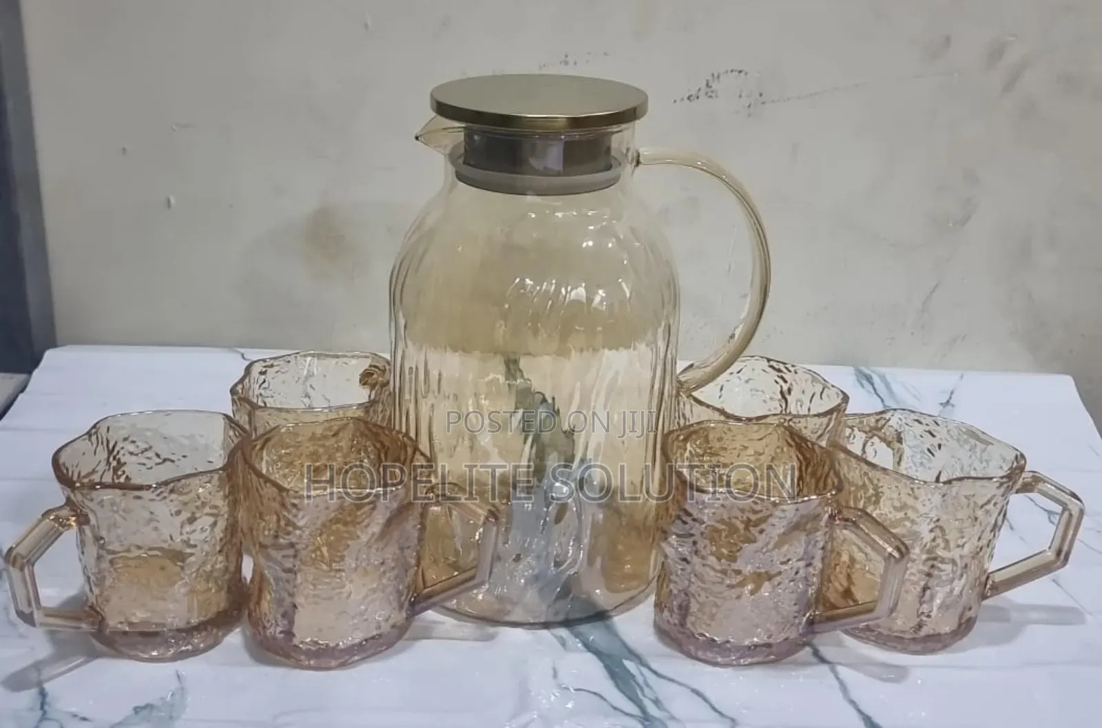 Golden Water Set Glass