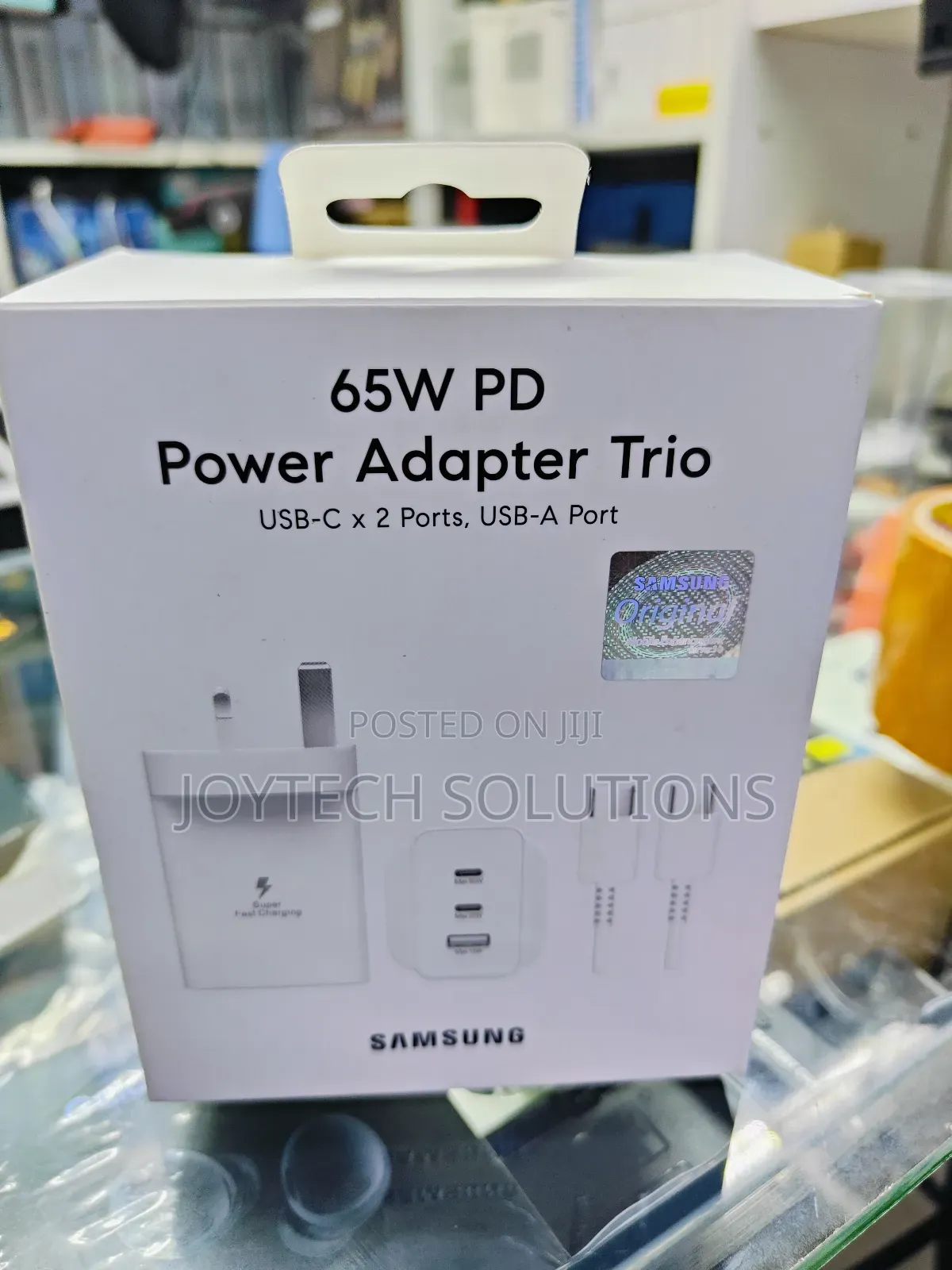 65 Watts Pd Power Adapter Trio Usb C × 2 Ports Usb a Port.