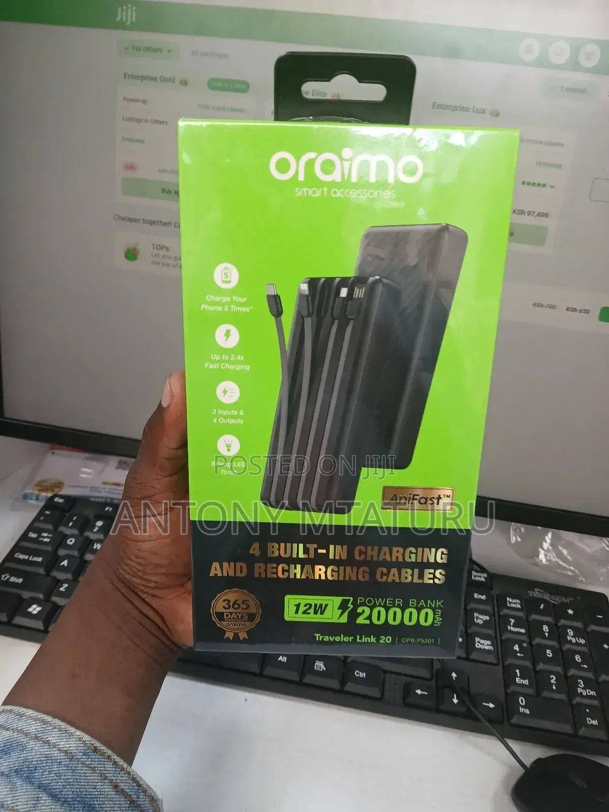 Oraimo Traveler Link 20 20000mah 12w Power Bank – Opb-P5201