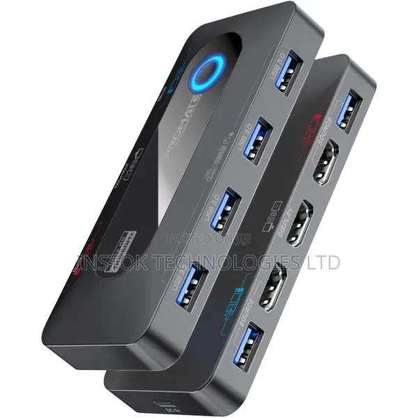 Promate KVM Switch Selector With Usb Hub