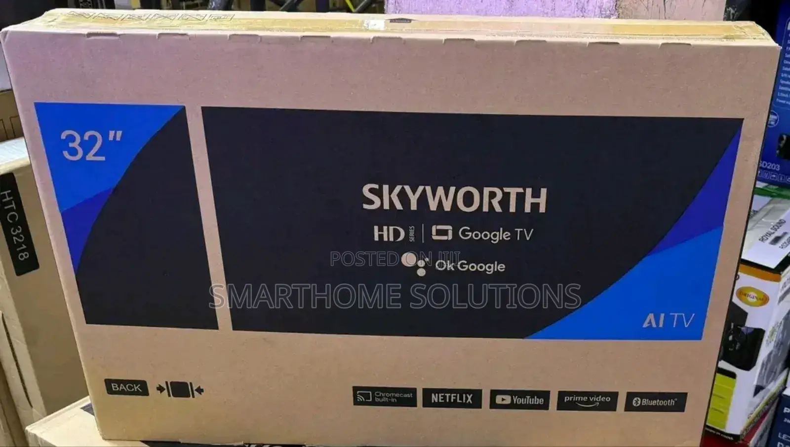 Skyworth 32e 32" Inch Frameless Smart Android Tv Bluetooth