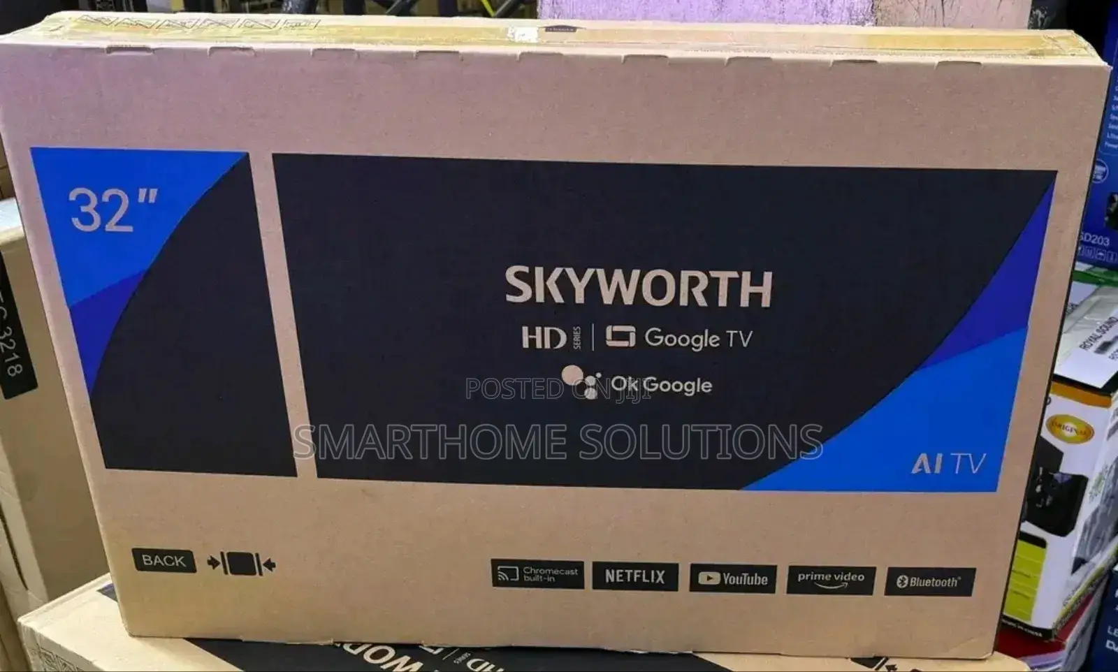 Skyworth 32e 32" Inch Frameless Smart Android Tv Bluetooth
