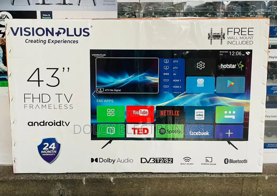 Vision Plus 43′′ FHD Frameless Android Smart Tv