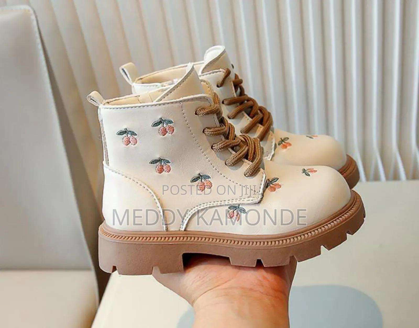 Classy Cream White Kids Boots