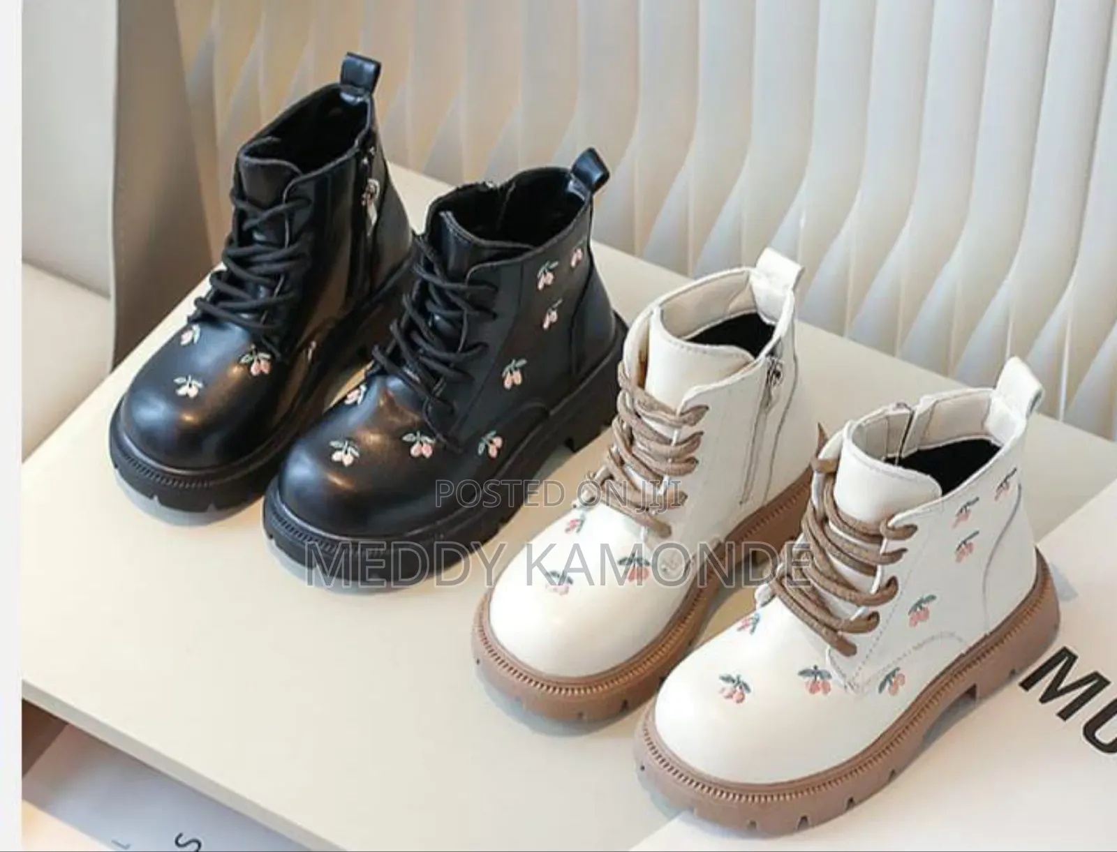 Classy Cream White Kids Boots